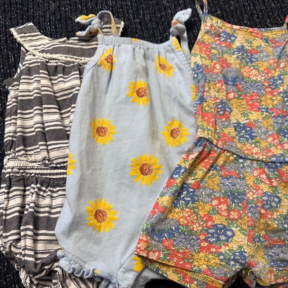 Peek Other - Old Navy Kids Rompers - Striped, Sunflower, Floral